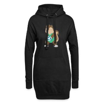Joueur de volley-ball écureuil Volley-ball - Sweat-shirt à capuche long Femme - noir - Devant