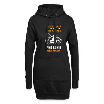 Fischen Angeln Angler Petri Heil Karpfen Fishing - Hoodie-Kleid - Schwarz - Vorne