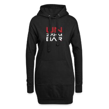 UNZÄHMBAR weiß-rot - Hoodie-Kleid - Schwarz - Vorne