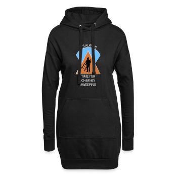 Schornsteinfeger Schlotfeger - Hoodie-Kleid - Schwarz - Vorne