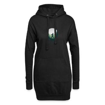 Running is My Therapy – Laufen in der Natur - Hoodie-Kleid - Schwarz - Vorne