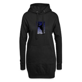 hiphop - Hoodie-Kleid - Schwarz - Vorne
