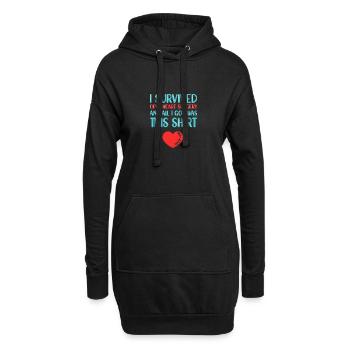 Crise cardiaque Chirurgie cardiaque Chirurgie Hospital - Sweat-shirt à capuche long Femme - noir - Devant