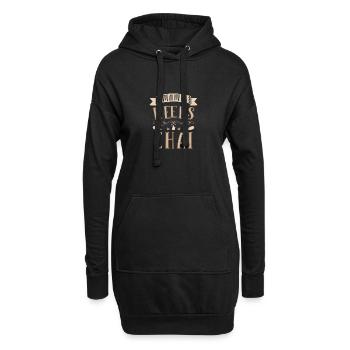 Chai Latte Tee trinken Teetrinker - Hoodie-Kleid - Schwarz - Vorne