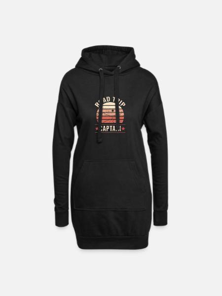 Road Trip - Hoodie-Kleid - Schwarz