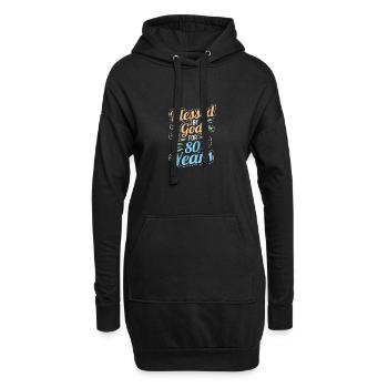 80. Geburtstag 80 Jahre Alt - Hoodie-Kleid - Schwarz - Vorne