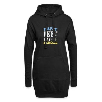 100 jours d’école - Sweat-shirt à capuche long Femme - noir - Devant