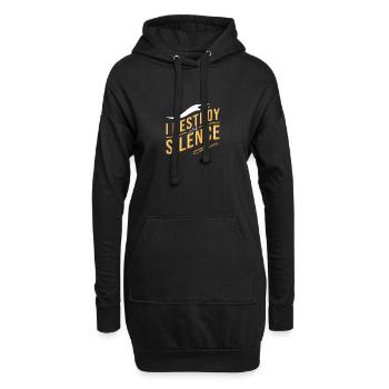 Posaune Posaunist - Hoodie-Kleid - Schwarz - Vorne