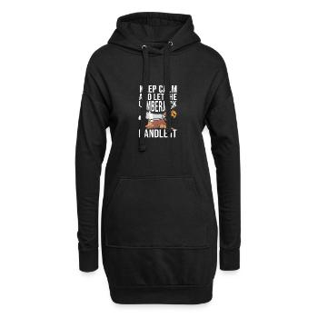 Bûcheron Bûcheron Tronçonneuse - Sweat-shirt à capuche long Femme - noir - Devant