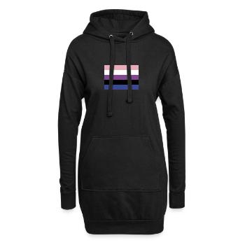 Drapeau de la fierté Genderfluid - Sweat-shirt à capuche long Femme - noir - Devant