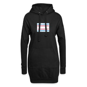 Drapeau de la fierté trans - Sweat-shirt à capuche long Femme - noir - Devant