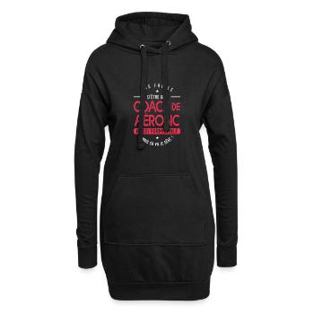 coach Aérobic formidable cadeau humour aérobic - Sweat-shirt à capuche long Femme - noir - Devant