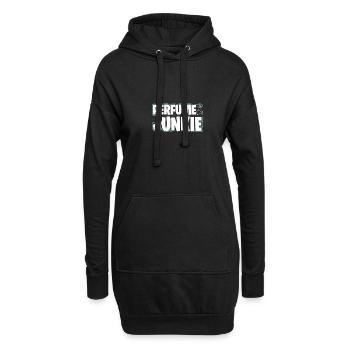 Parfüm Fragrance Perfüm Perfume Parfum Duft - Hoodie-Kleid - Schwarz - Vorne