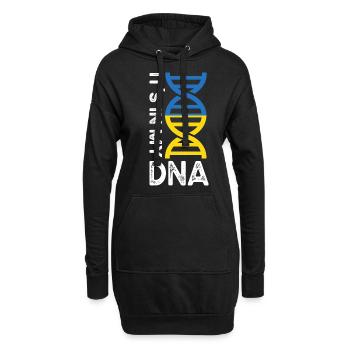 Ukraine - Hoodie-Kleid - Schwarz - Vorne