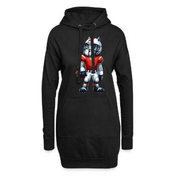 Cute American Football Player Horse - Hoodie-Kleid - Schwarz - Vorne