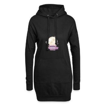 Love you to the Moon Planet - Hoodie-Kleid - Schwarz - Vorne