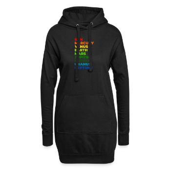 Solar system - Hoodie Dress - black - Front