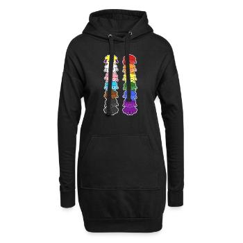 Pride Progress Flagge Schaf Gleichberechtigung - Hoodie-Kleid - Schwarz - Vorne