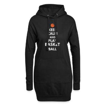 Basket-ball - Sweat-shirt à capuche long Femme - noir - Devant