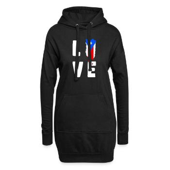 Puerto Rico - Hoodie-Kleid - Schwarz - Vorne