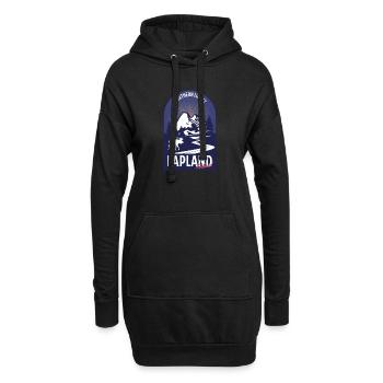 Laponie finlandaise Aurores boréales - Sweat-shirt à capuche long Femme - noir - Devant