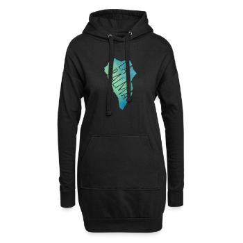 La Palma - Hoodie-Kleid - Schwarz - Vorne