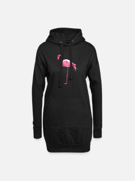 flamingo - Hoodie-Kleid - Schwarz