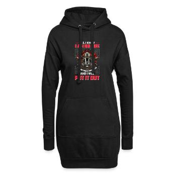 Feuerwehr - Hoodie-Kleid - Schwarz - Vorne