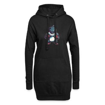 orque - Sweat-shirt à capuche long Femme - noir - Devant