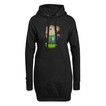 École de livres des professeurs singes - Sweat-shirt à capuche long Femme - noir - Devant