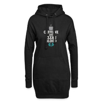 Dialyse, infirmière, technicien, soins rénaux, néphrologie - Sweat-shirt à capuche long Femme - noir - Devant