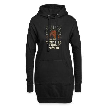 Solo Camping Introverti Campeur Calme - Sweat-shirt à capuche long Femme - noir - Devant