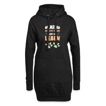 Dalmatian Freude Liebe Leben - Hoodie-Kleid - Schwarz - Vorne