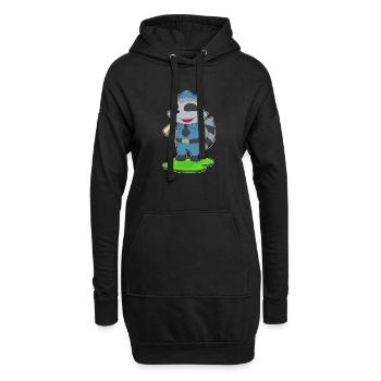Police des Sandwichs des Policiers Laveurs - Sweat-shirt à capuche long Femme - noir - Devant