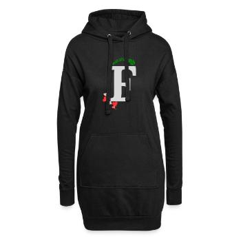 F - Hoodie-Kleid - Schwarz - Vorne