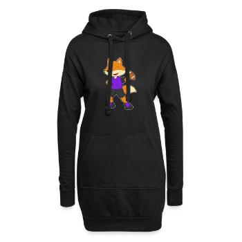 Fox American Football - Sweat-shirt à capuche long Femme - noir - Devant