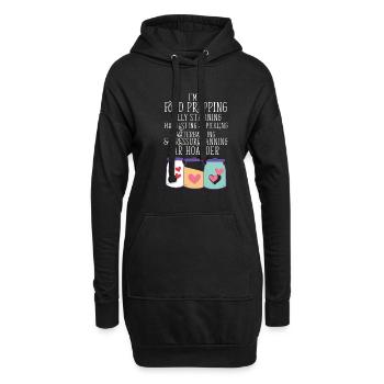 Jar Hoarder Homesteady citation confiture maker alimentaire - Sweat-shirt à capuche long Femme - noir - Devant