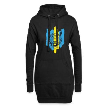 Schneeleopard National Souvenir Kasachstan - Hoodie-Kleid - Schwarz - Vorne