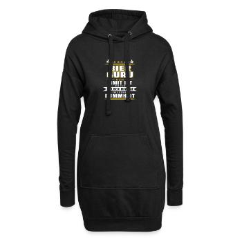 Ich bin ein Bier Guru - Hoodie-Kleid - Schwarz - Vorne