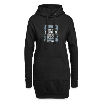 Allrad macht mich glücklich - Hoodie-Kleid - Schwarz - Vorne