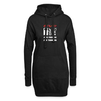EVO aus Freude am Tanken - Hoodie-Kleid - Schwarz - Vorne