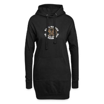 Habe keinen bock mehr bin beim Auto - Hoodie-Kleid - Schwarz - Vorne