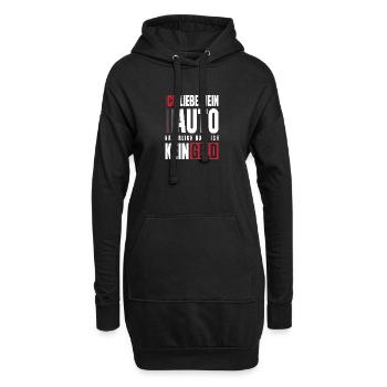 Ich liebe mein Auto natürlich habe ich kein Geld - Hoodie-Kleid - Schwarz - Vorne