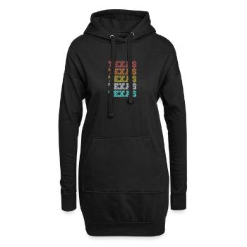 Vintage Texas Houston - Hoodie-Kleid - Schwarz - Vorne