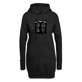 Dieu dit que je suis tracteur camion bambin enfants ferme - Sweat-shirt à capuche long Femme - noir - Devant