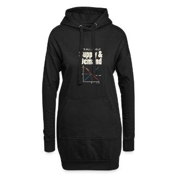 It's All About Supply And Demand For Economics Mat - Hoodie-Kleid - Schwarz - Vorne