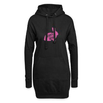 Mama Hase Frohe Ostern Hasenmama Osterhase Mutter - Hoodie-Kleid - Schwarz - Vorne