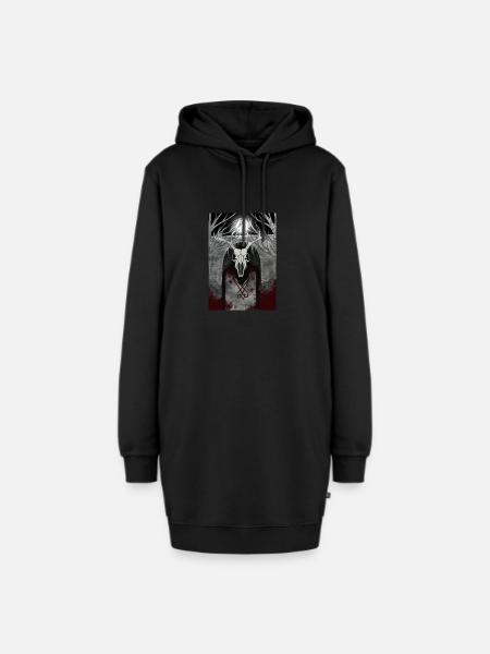 Kult des Waldes - Hoodie-Kleid - Schwarz