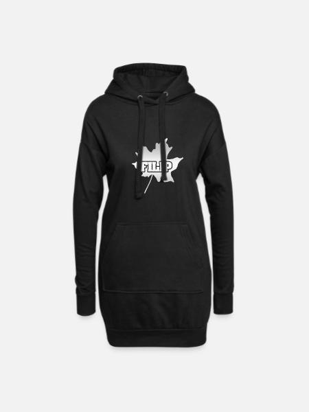 Herbst für Filip Filip Ahornblatt - Hoodie-Kleid - Schwarz