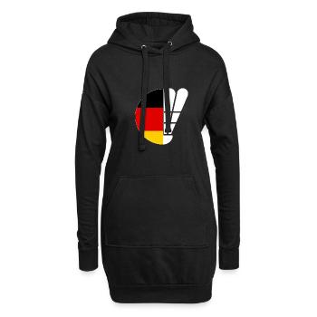 Badminton Drapeau allemand Badminton - Sweat-shirt à capuche long Femme - noir - Devant